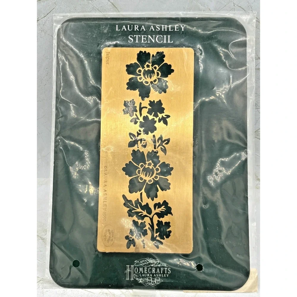 Vintage Laura Ashley Brass Stencil Jaipur 1990 Homecrafts #399444 NEW in Package